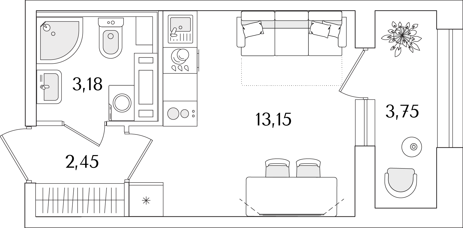 студия, 20.66 м2, ЖК «Аурум»