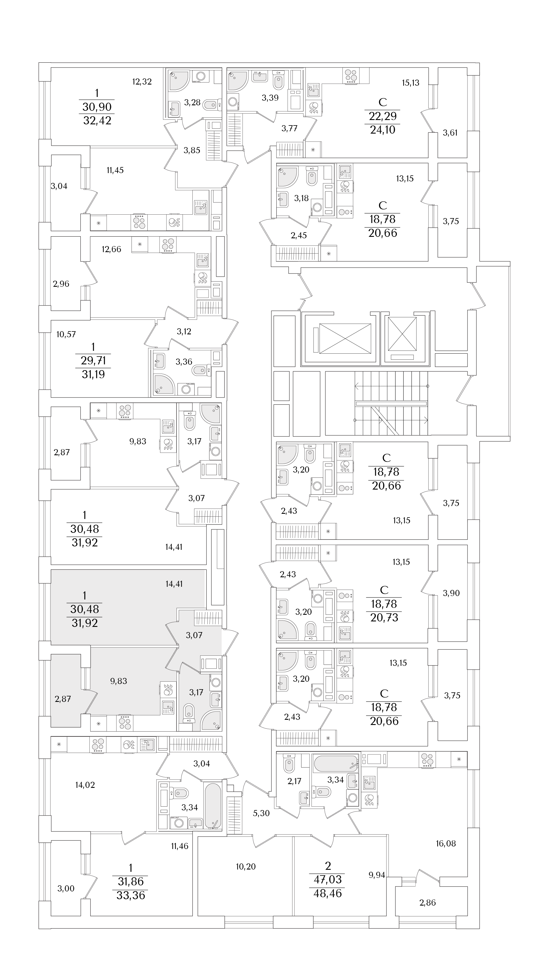 1-комнатная квартира, 31.92 кв.м, Аурум, изображение-2 1-комнатная квартира, 31.92 кв.м, Аурум, изображение-2