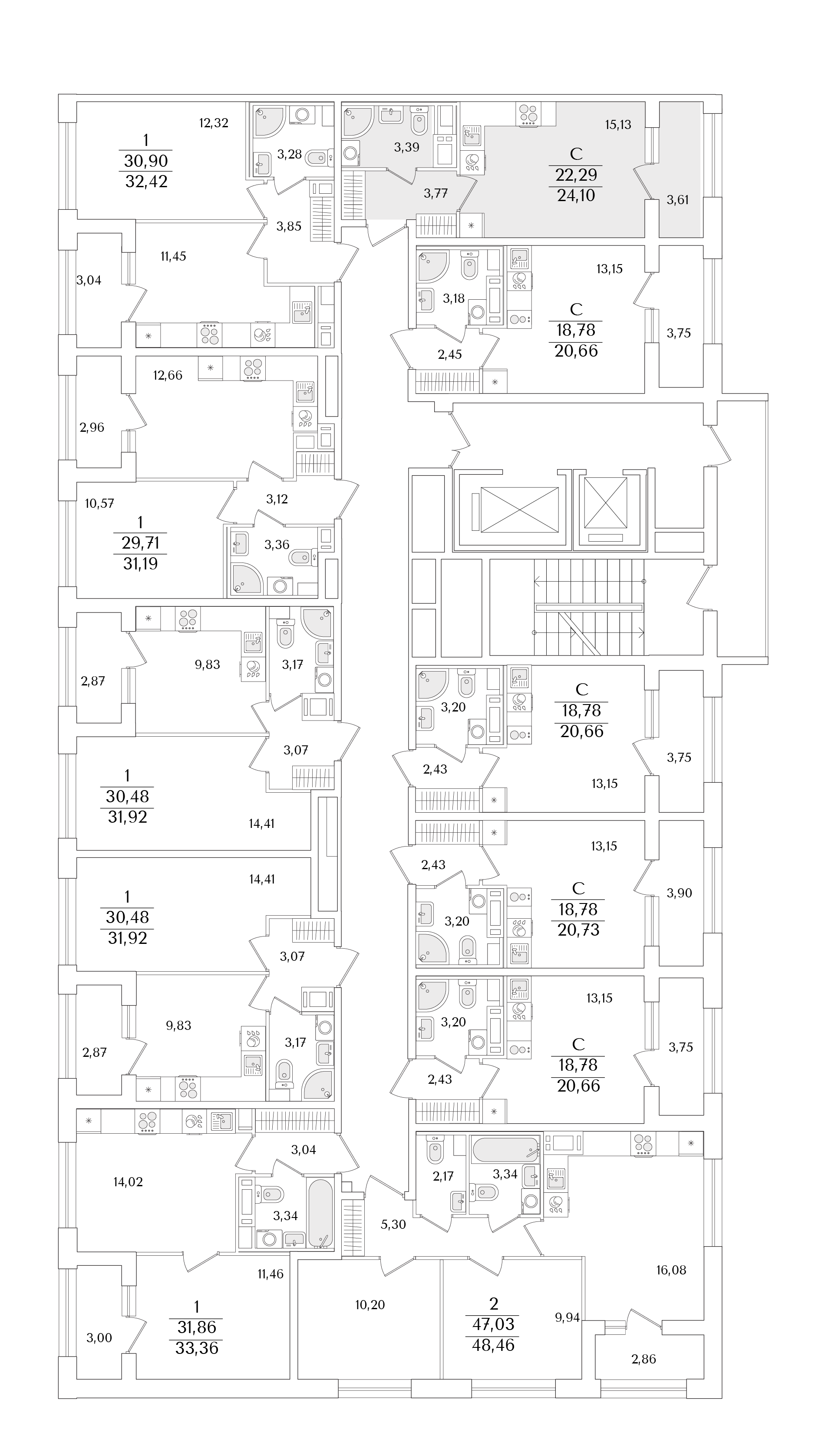 24.1 кв.м, Аурум, изображение-2 24.1 кв.м, Аурум, изображение-2