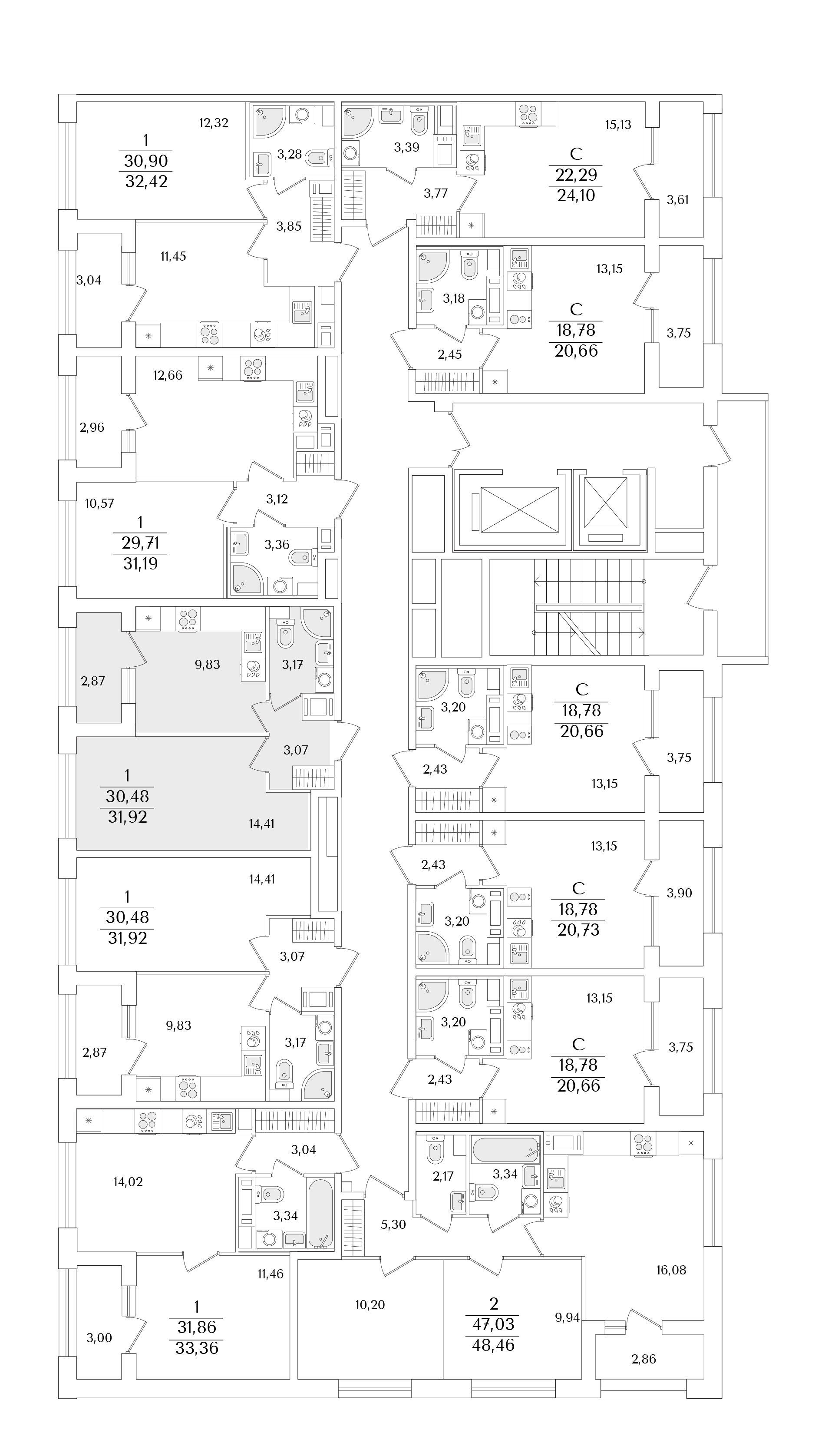 1-комнатная квартира, 31.92 кв.м, Аурум, изображение-2 1-комнатная квартира, 31.92 кв.м, Аурум, изображение-2