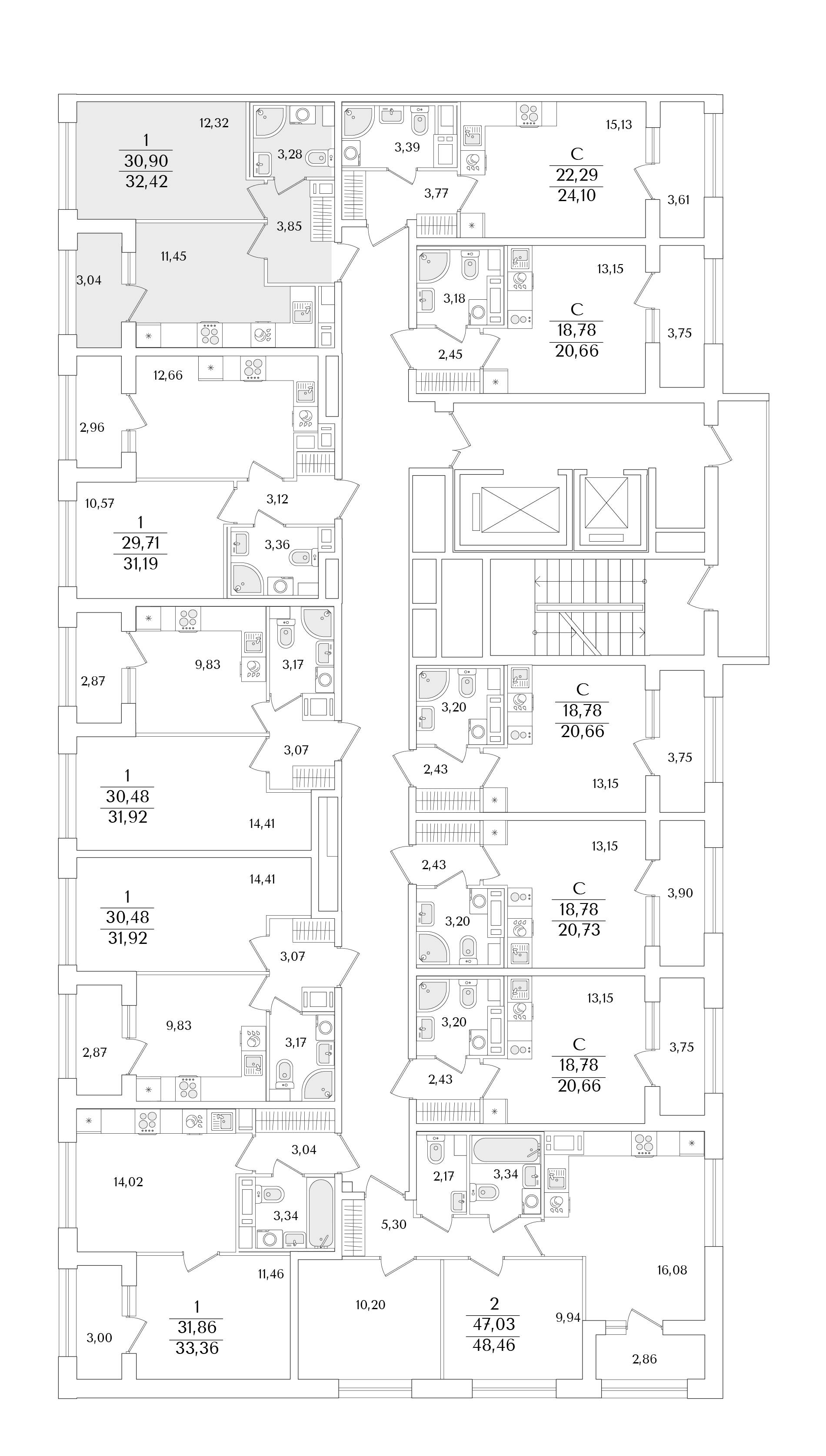 1-комнатная квартира, 32.42 кв.м, Аурум, изображение-2 1-комнатная квартира, 32.42 кв.м, Аурум, изображение-2