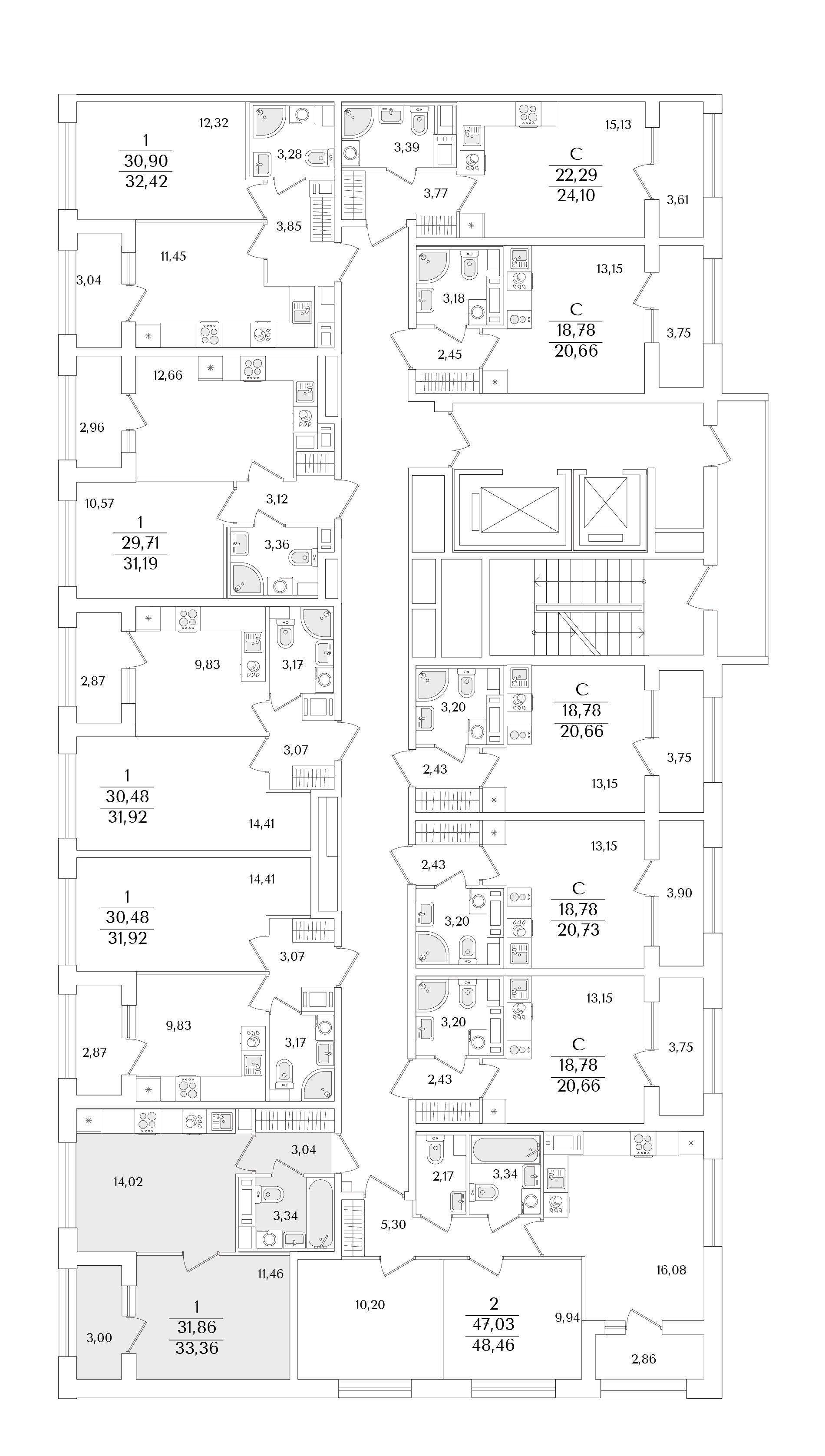 1-комнатная квартира, 33.36 кв.м, Аурум, изображение-2 1-комнатная квартира, 33.36 кв.м, Аурум, изображение-2
