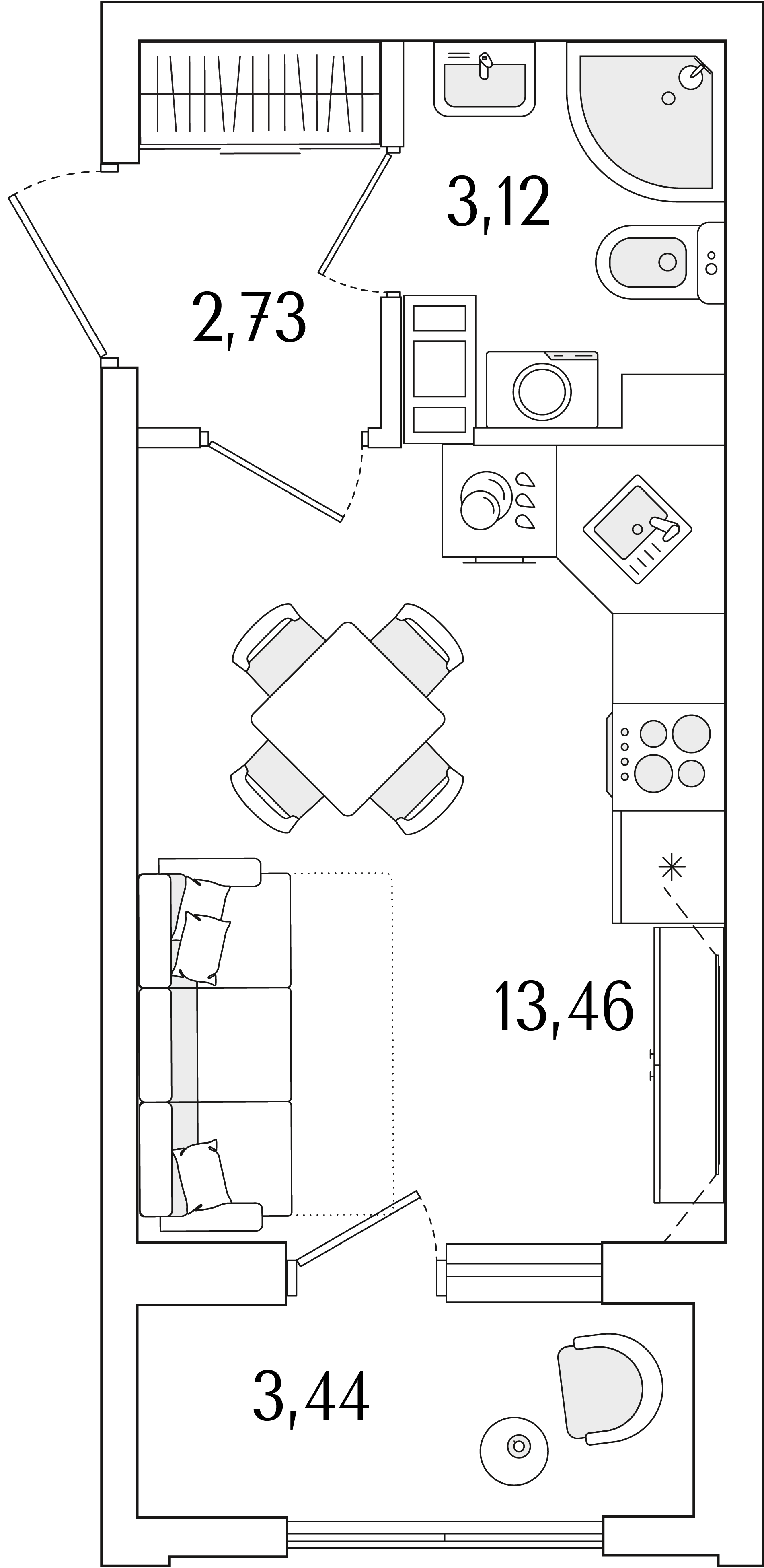 21.03 кв.м, Гранат