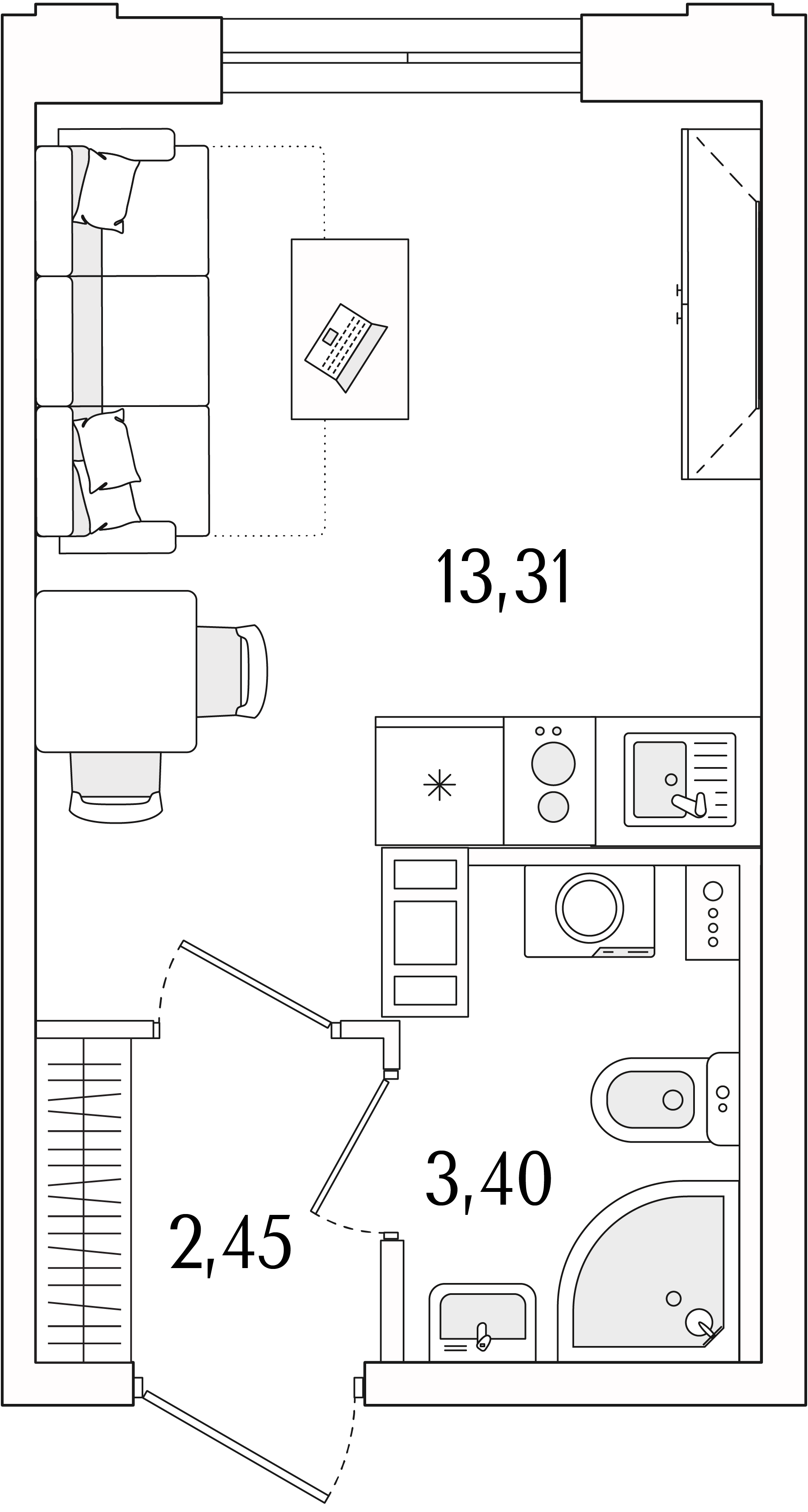 19.16 кв.м, ЖК «Гранат»