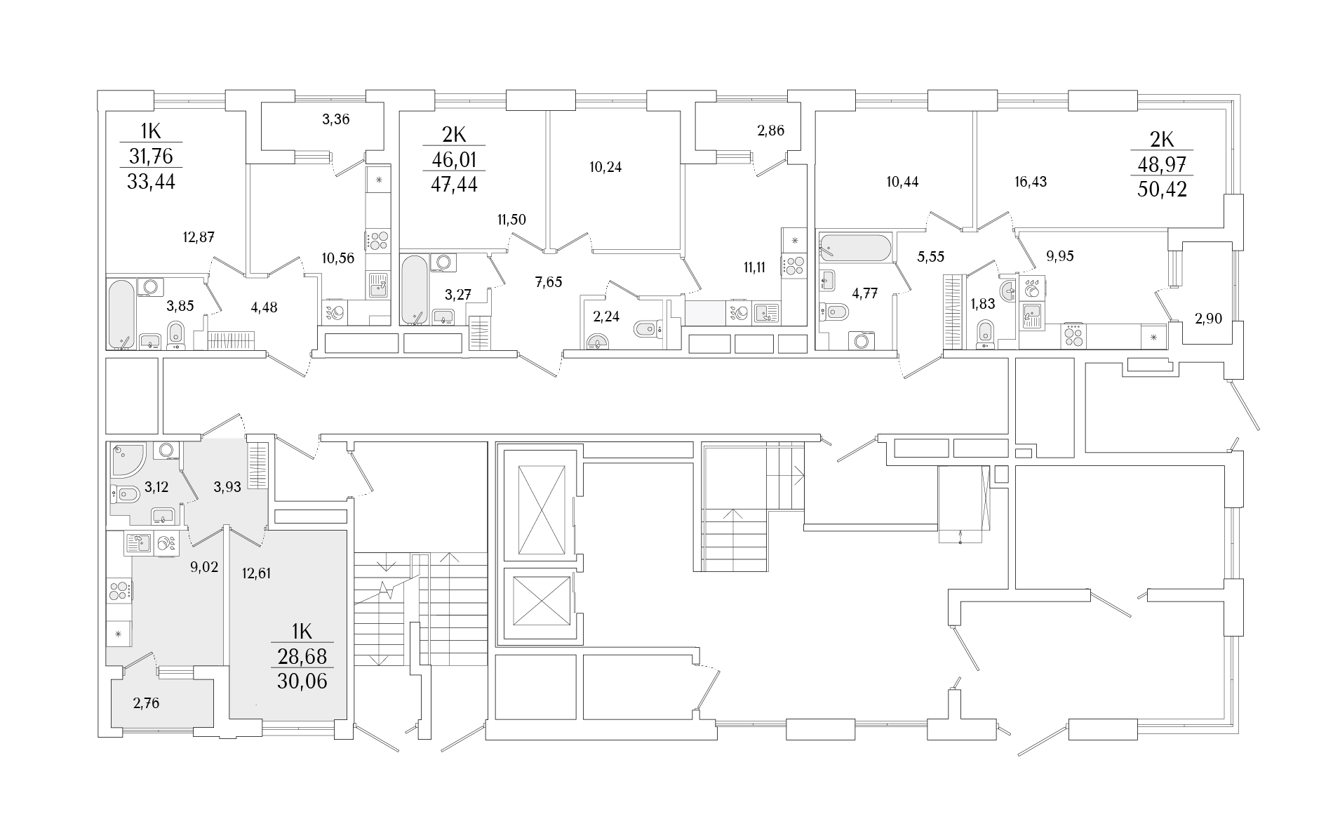 1-комнатная квартира, 30.06 кв.м, Гранат, изображение-2 1-комнатная квартира, 30.06 кв.м, Гранат, изображение-2