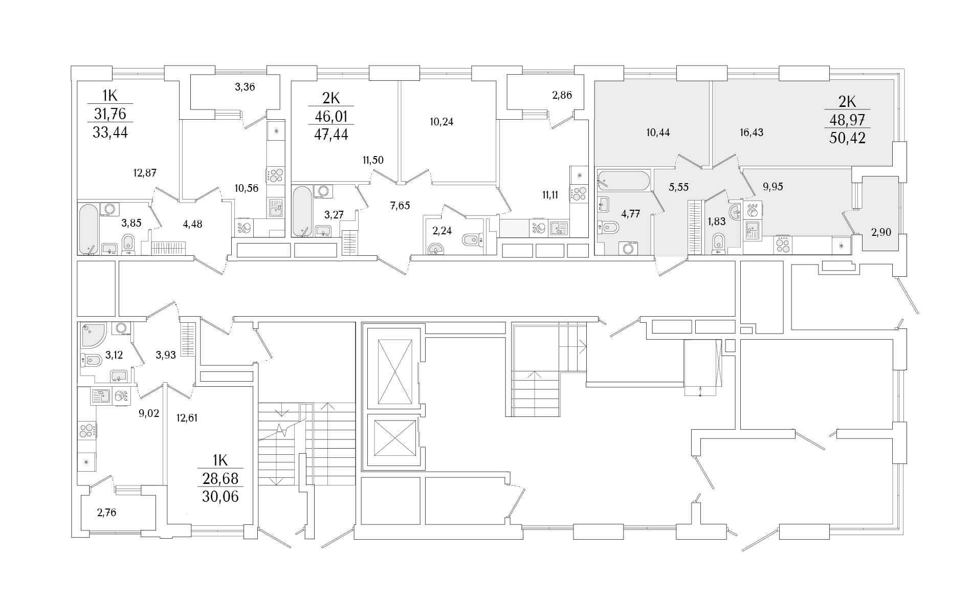 2-комнатная квартира, 50.42 кв.м, Гранат, изображение-2 2-комнатная квартира, 50.42 кв.м, Гранат, изображение-2