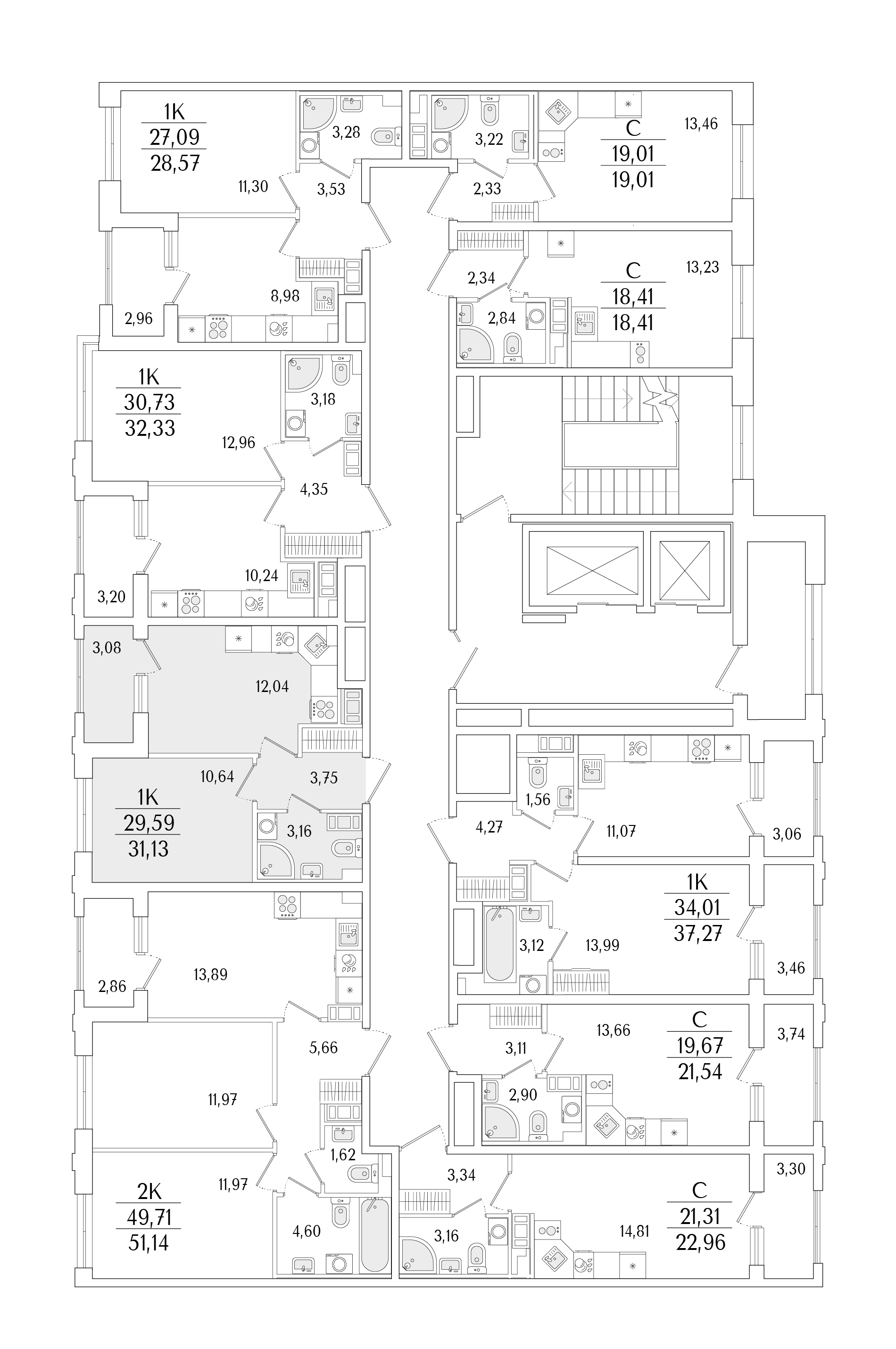 1-комнатная квартира, 31.13 кв.м, Гранат, изображение-2 1-комнатная квартира, 31.13 кв.м, Гранат, изображение-2