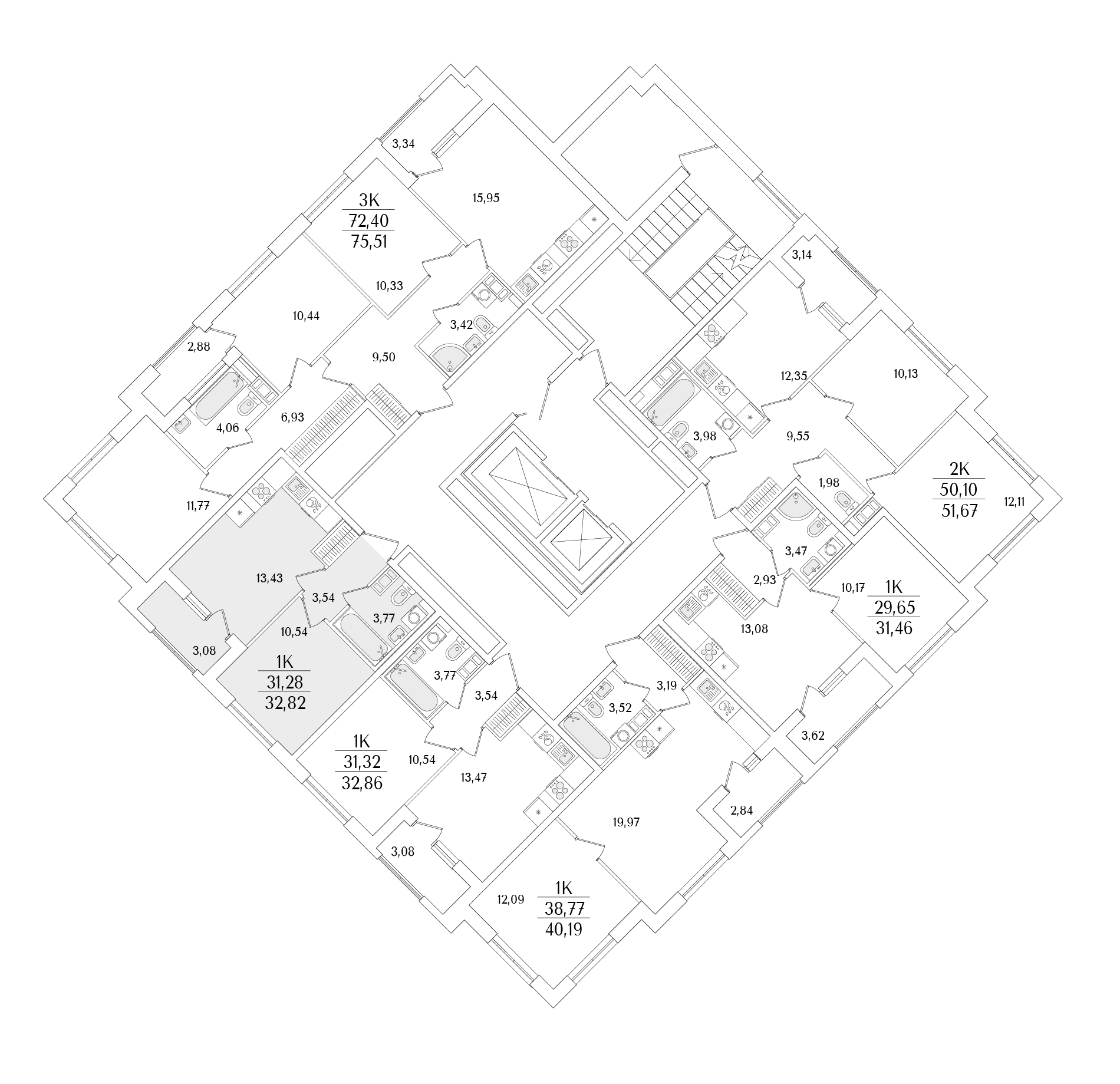 1-комнатная квартира, 32.82 кв.м, Гранат, изображение-2 1-комнатная квартира, 32.82 кв.м, Гранат, изображение-2