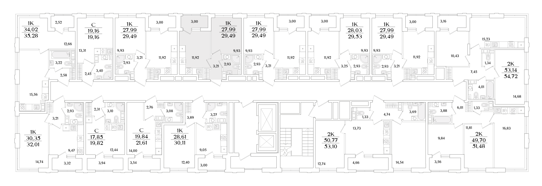 1-комнатная квартира, 29.49 кв.м, Гранат, изображение-2
