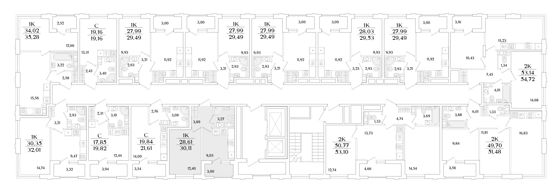 1-комнатная квартира, 30.11 кв.м, Гранат, изображение-2