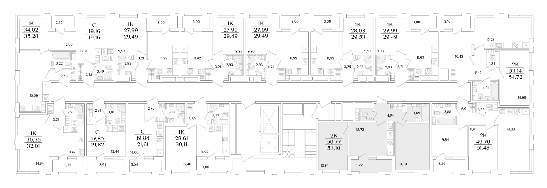 2-комнатная квартира, 53.1 кв.м, Гранат, изображение-2