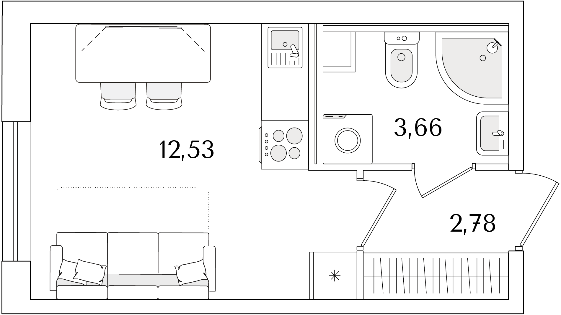 Планировка Студия 1