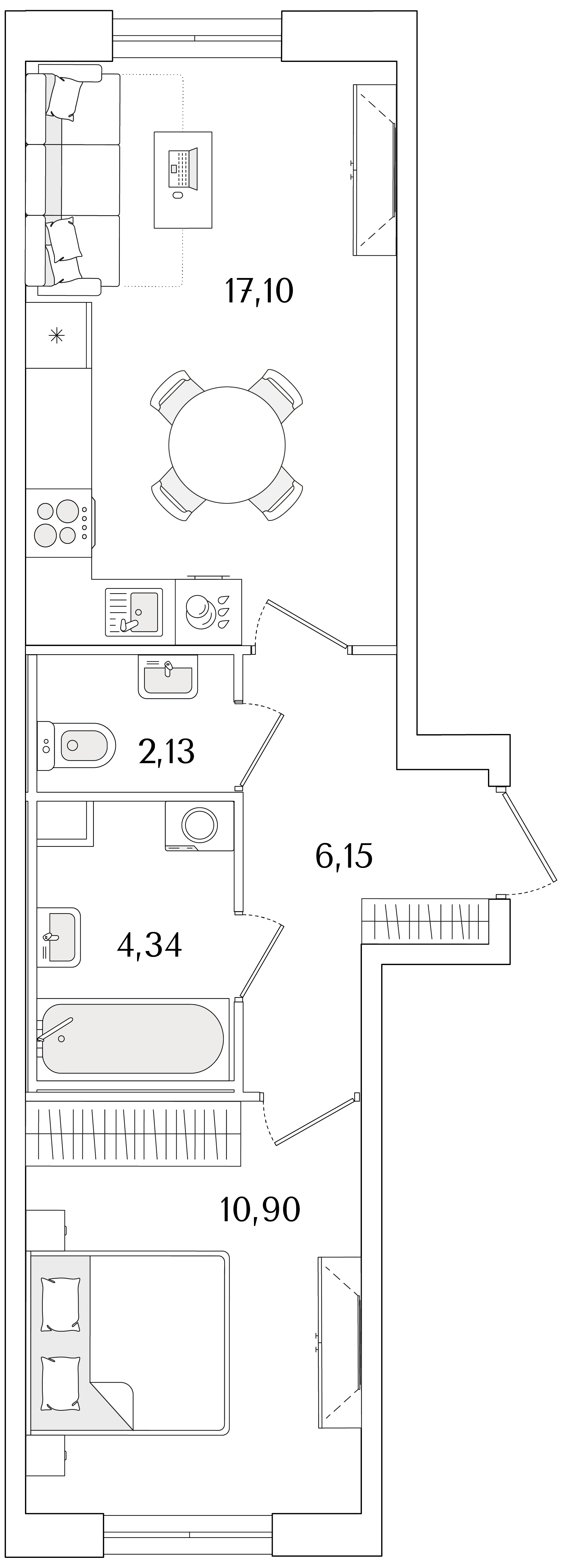 1-комнатная, 40.62 м2, ЖК «Кинопарк» 1-комнатная, 40.62 м2, ЖК «Кинопарк»