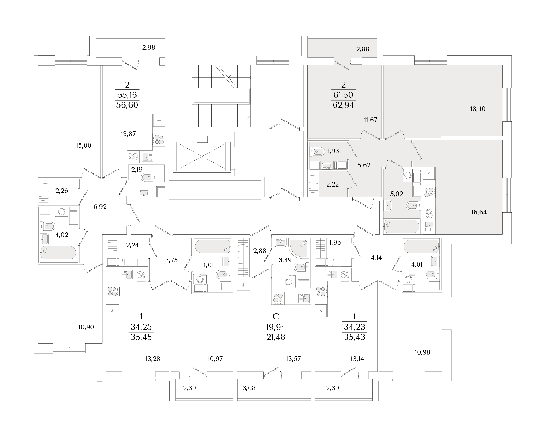 2-комнатная квартира, 62.94 кв.м, Кинопарк, изображение-2 2-комнатная квартира, 62.94 кв.м, Кинопарк, изображение-2
