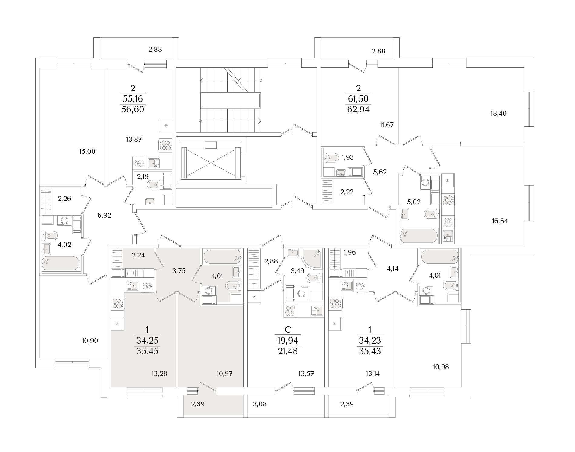 1-комнатная квартира, 35.45 кв.м, Кинопарк, изображение-2 1-комнатная квартира, 35.45 кв.м, Кинопарк, изображение-2