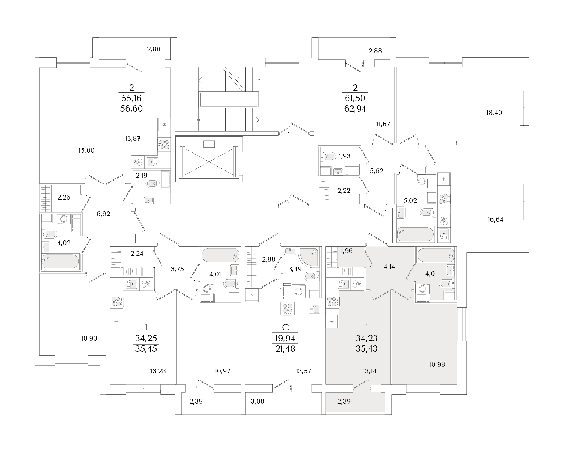 1-комнатная квартира, 35.43 кв.м, Кинопарк, изображение-2 1-комнатная квартира, 35.43 кв.м, Кинопарк, изображение-2