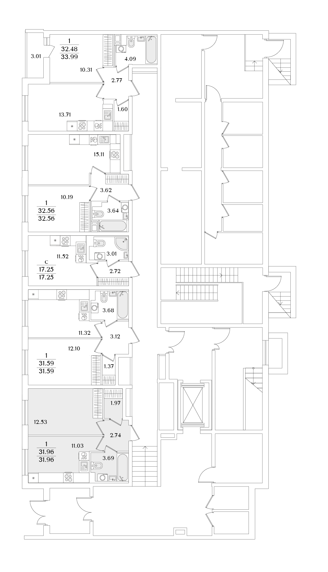 1-комнатная квартира, 31.96 кв.м, Кинопарк, изображение-2