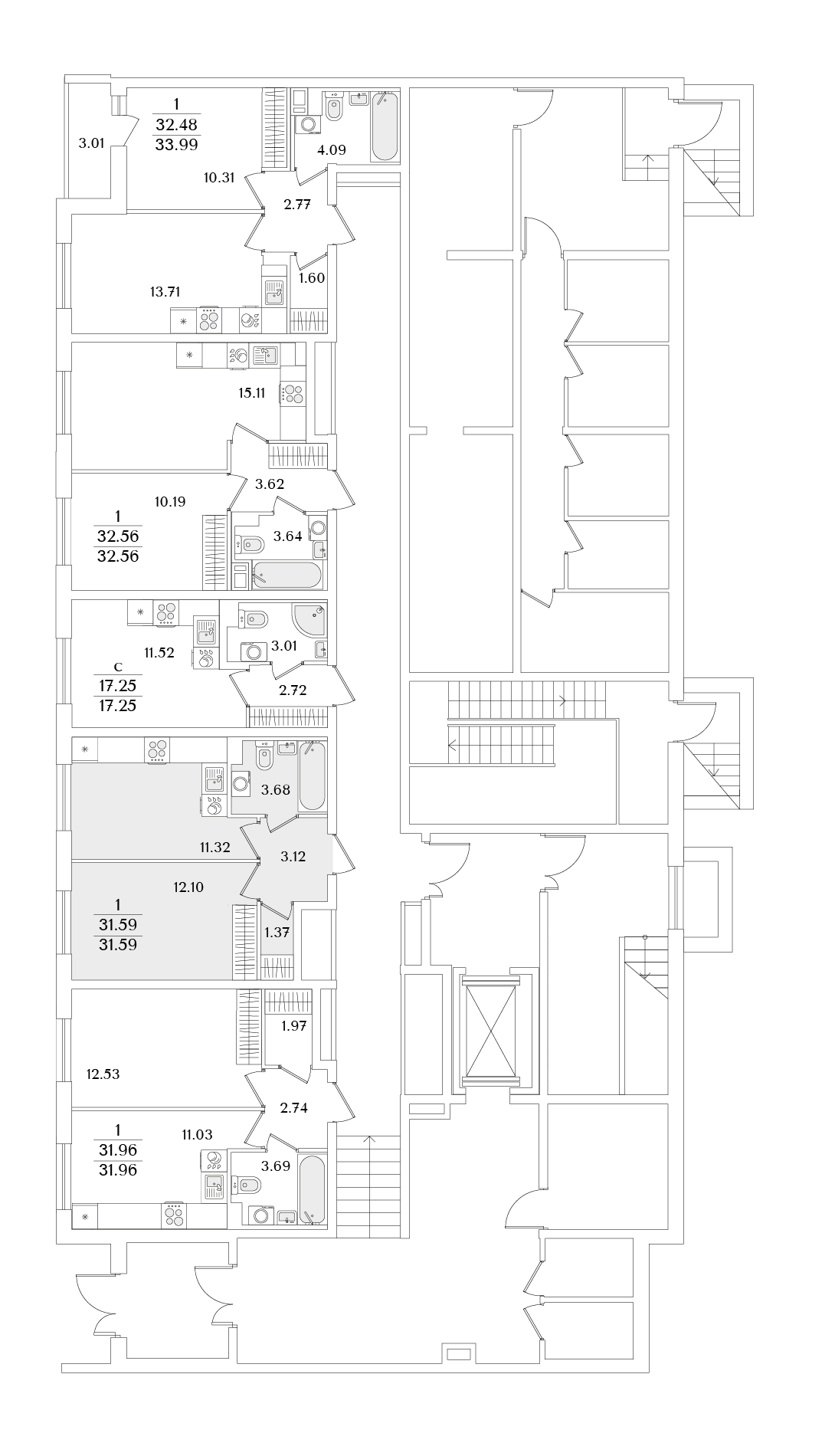 1-комнатная квартира, 31.59 кв.м, Кинопарк, изображение-2
