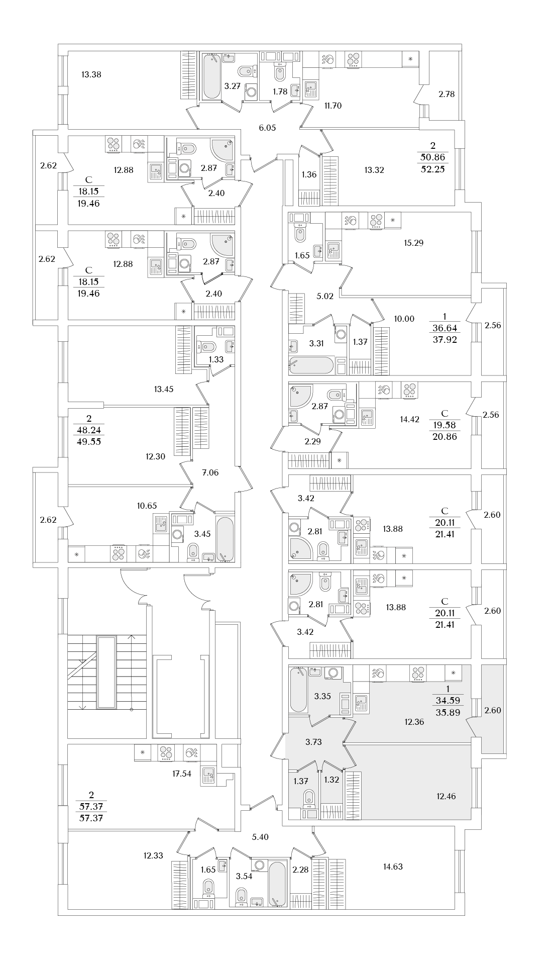 1-комнатная квартира, 35.89 кв.м, Кинопарк, изображение-2