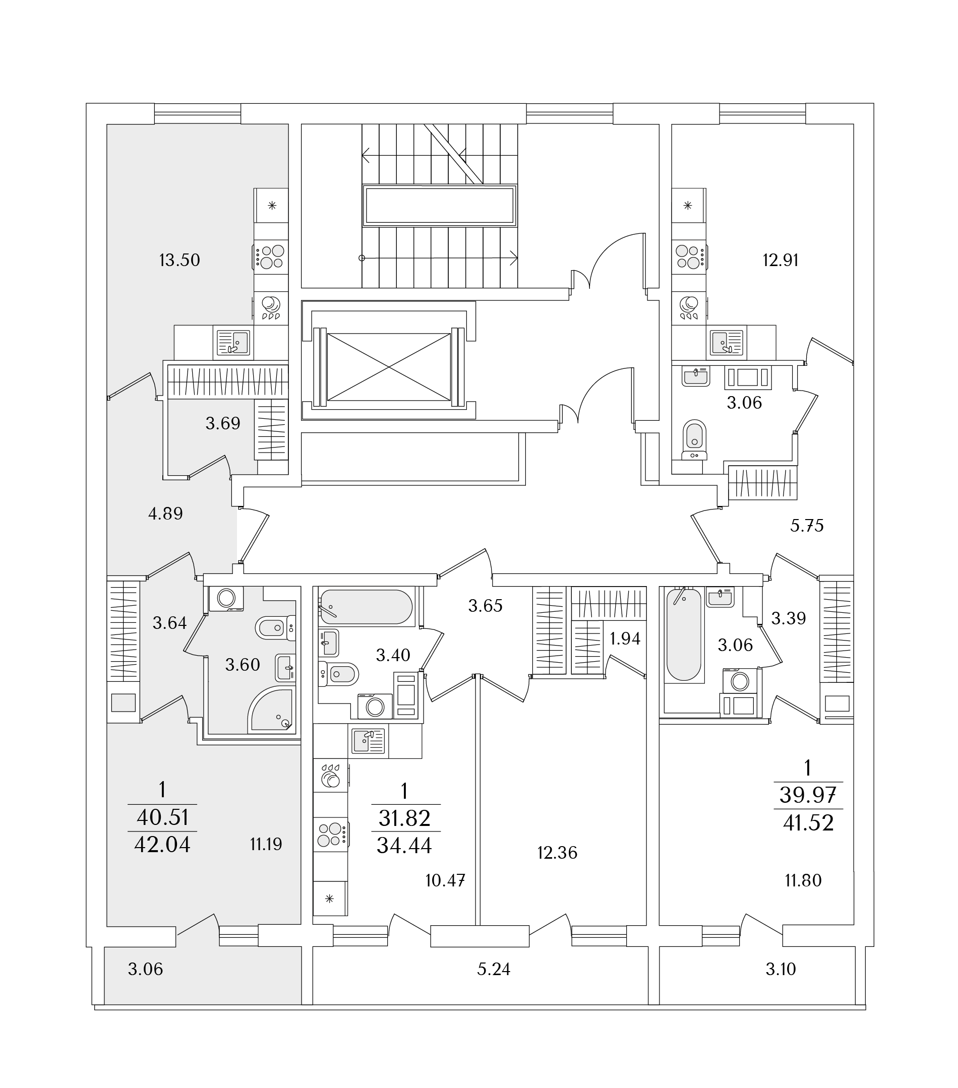 1-комнатная квартира, 42.04 кв.м, Кинопарк, изображение-2