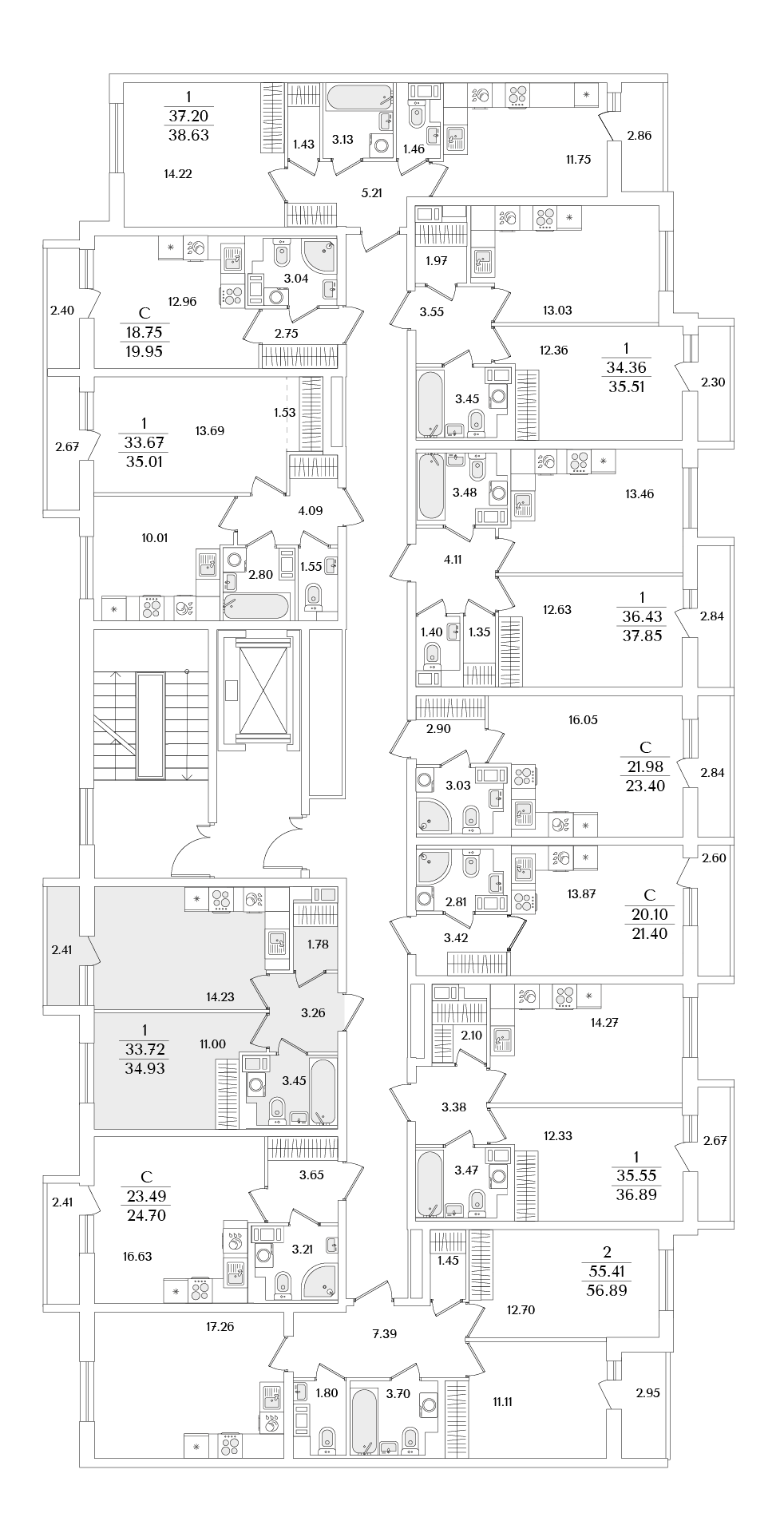 1-комнатная квартира, 34.93 кв.м, Кинопарк, изображение-2