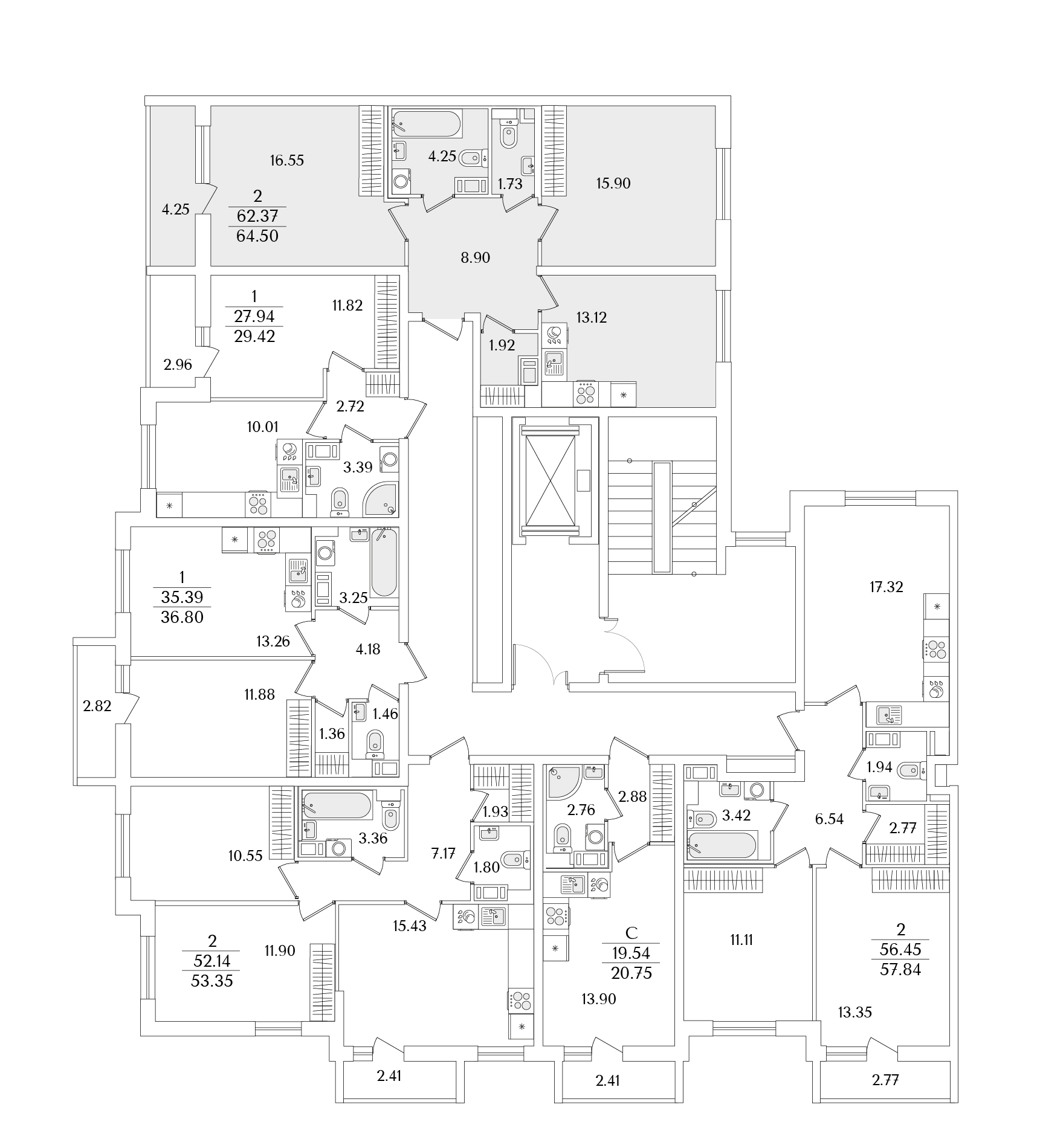 2-комнатная квартира, 64.5 кв.м, Кинопарк, изображение-2