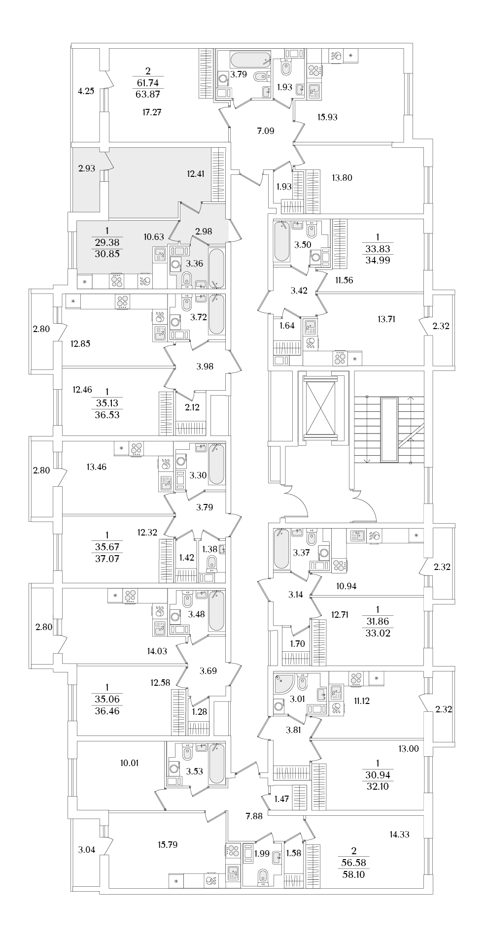 1-комнатная квартира, 30.85 кв.м, Кинопарк, изображение-2