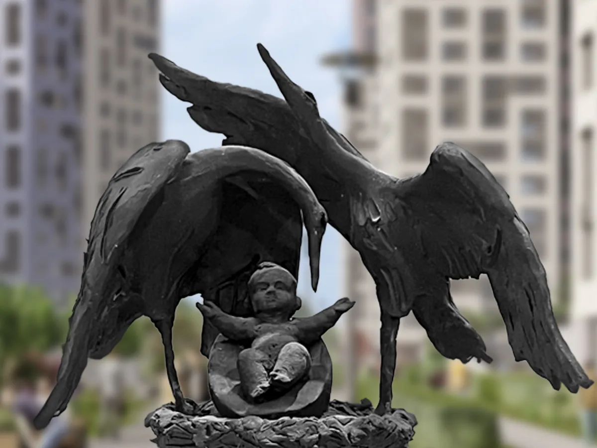 В жилом комплексе «БелАрт» появится скульптура аистов