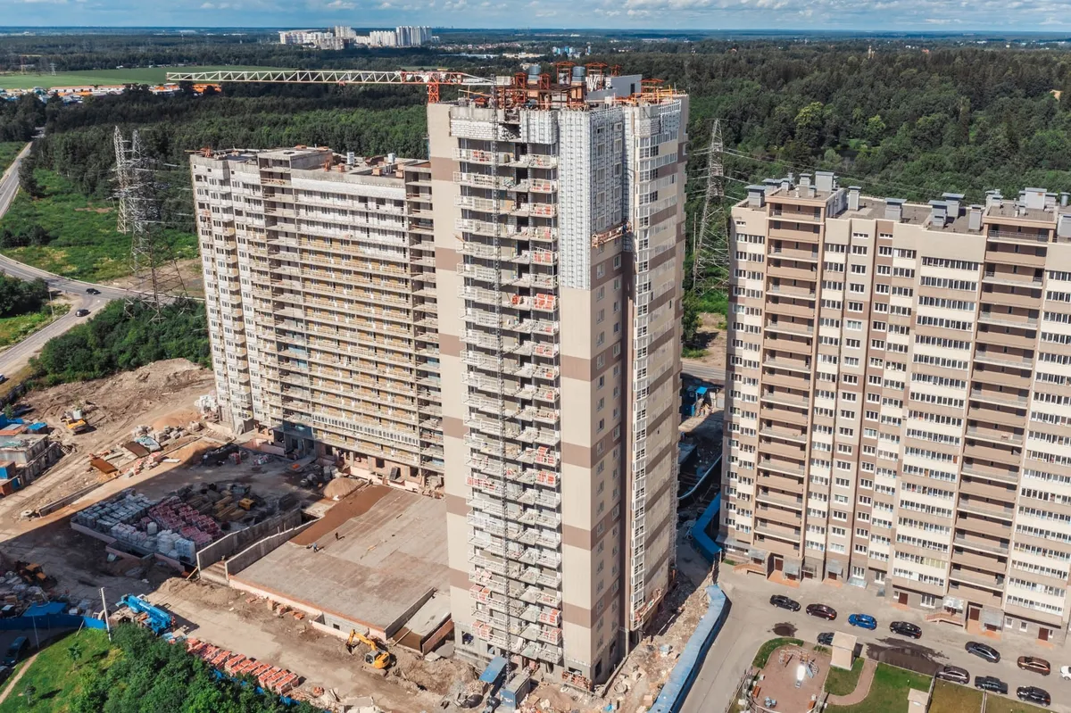 Ход строительства жилого комплекса «На Заречной&raquo; в июле